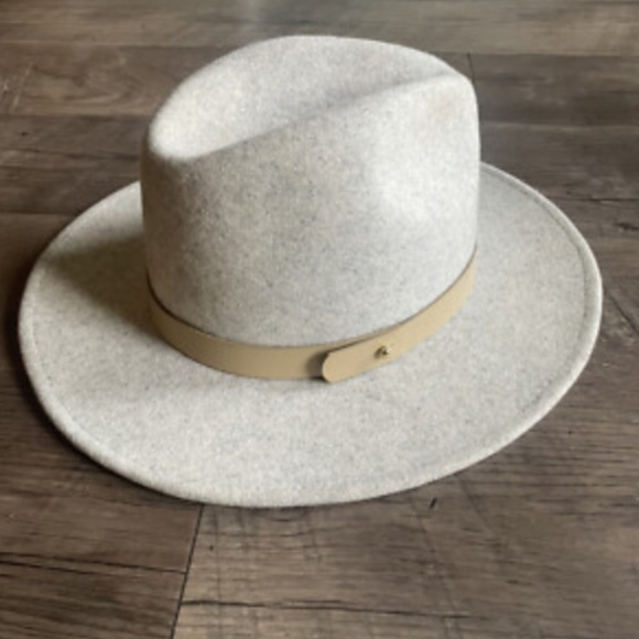 NWOT Lack Of Color Grey The Mack Fedora Leather Band Trim Boho Hat in Size M/57 - Picture 3 of 7